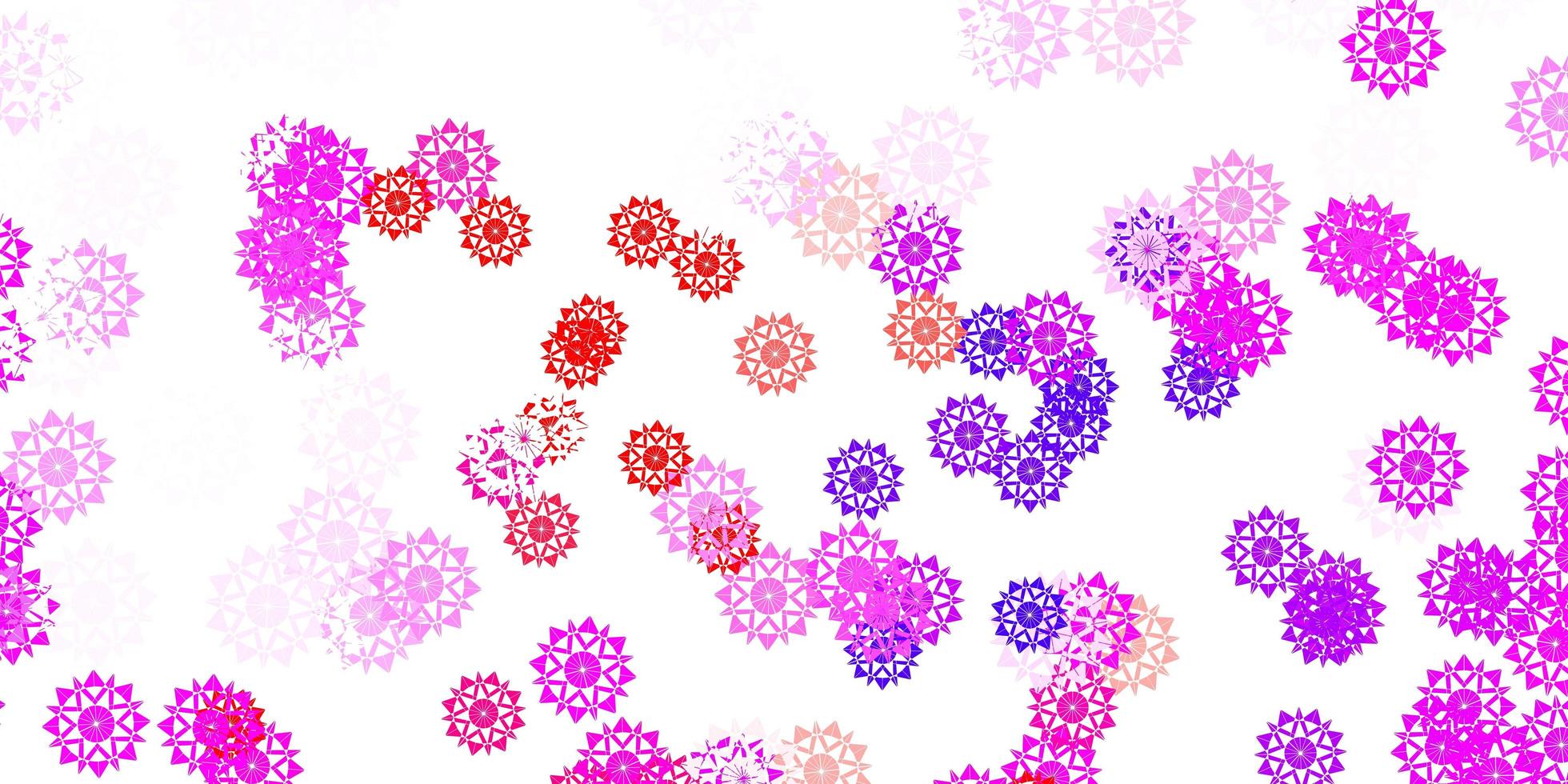 Light blue, red vector layout with beautiful snowflakes.