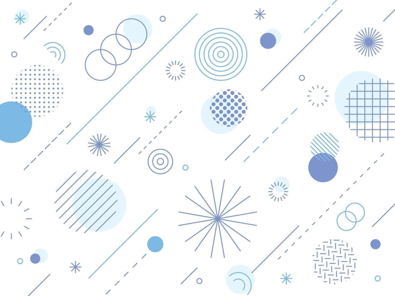 Texture shapes created by thin lines of cool blue color. Simple pattern design template. vector