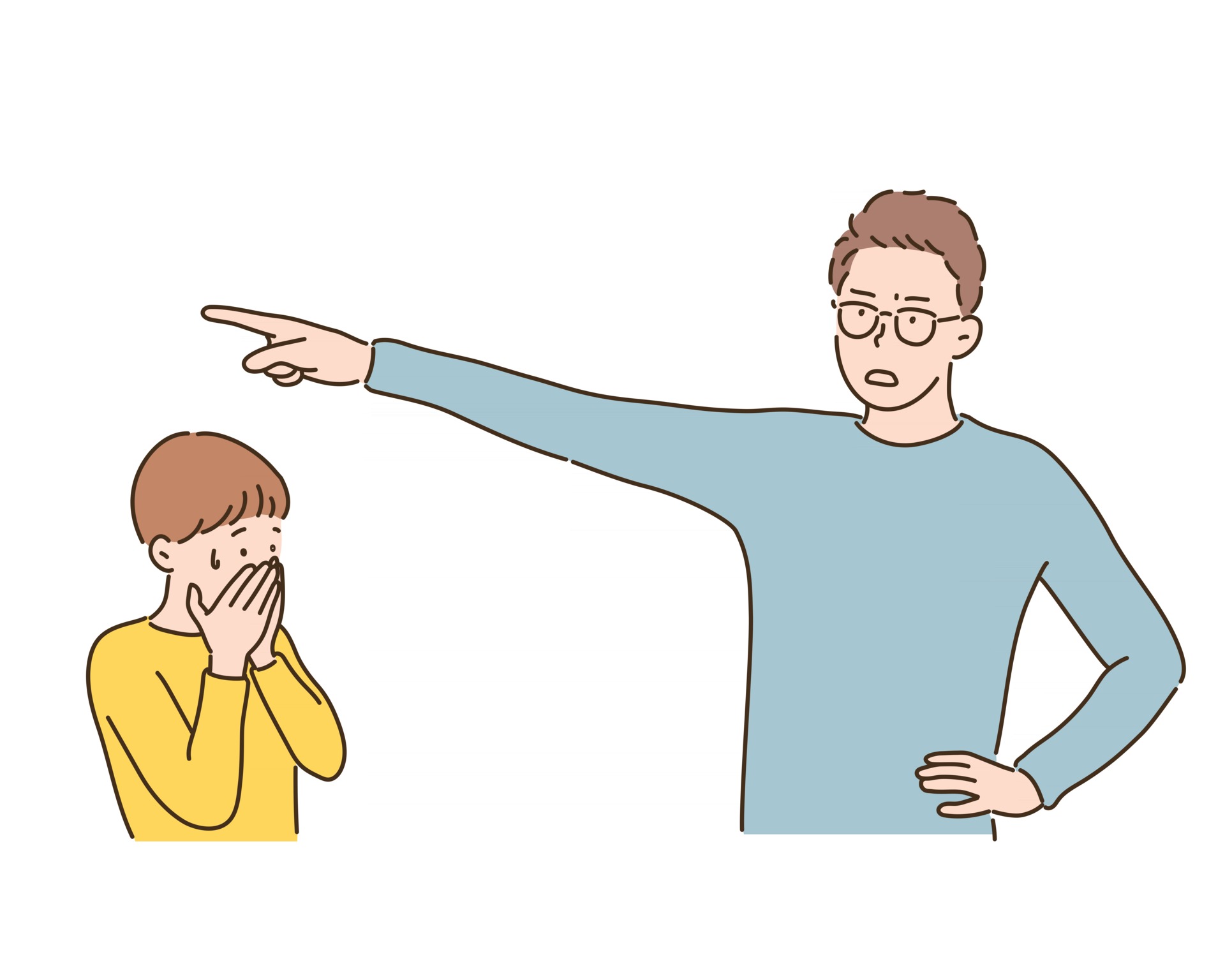 A Father Scolding His Little Son And Making A Gesture To Get Out Hand Drawn Style Vector Design Illustrations Vector Art At Vecteezy A Father Scolding His Little Son And Making A Gesture To Get Out Hand Drawn Style Vector Design Illustrations Vector Art At Vecteezy