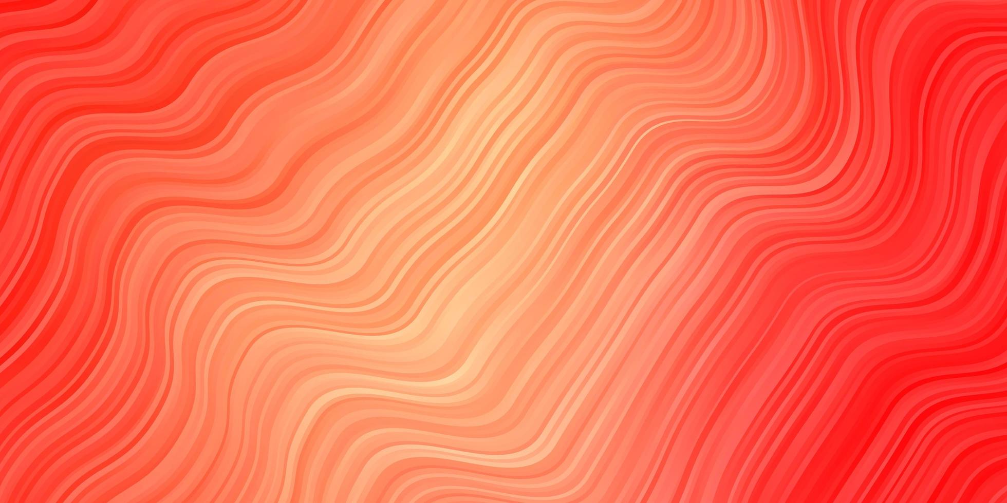 Light Red vector pattern with curved lines.