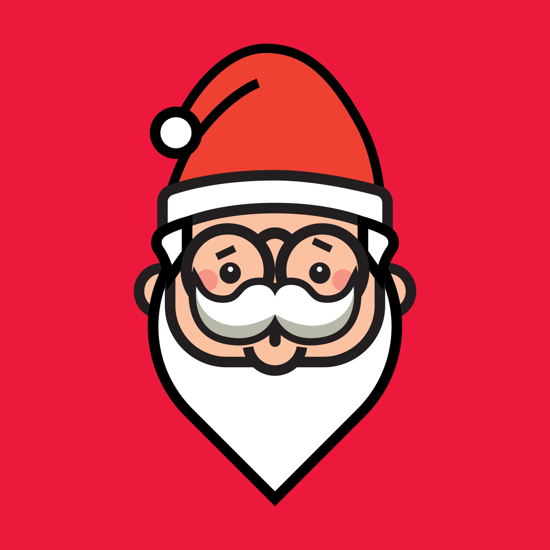 Merry Christmas. Cartoon cute Santa Claus with happy smile in red background. 2785143 Vector Art at Vecteezy Merry Christmas. Cartoon cute Santa Claus with happy smile in red background. 2785143 Vector Art at Vecteezy