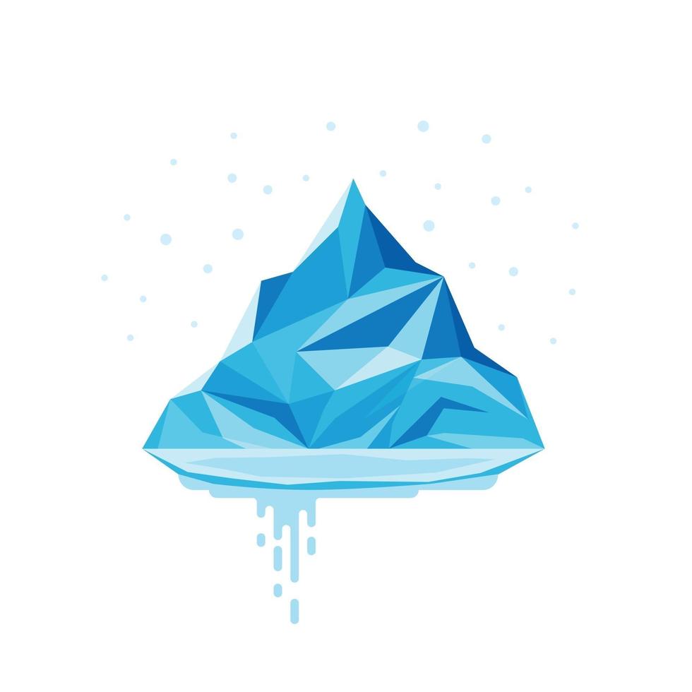 Iceberg melt concept. Vector illustration