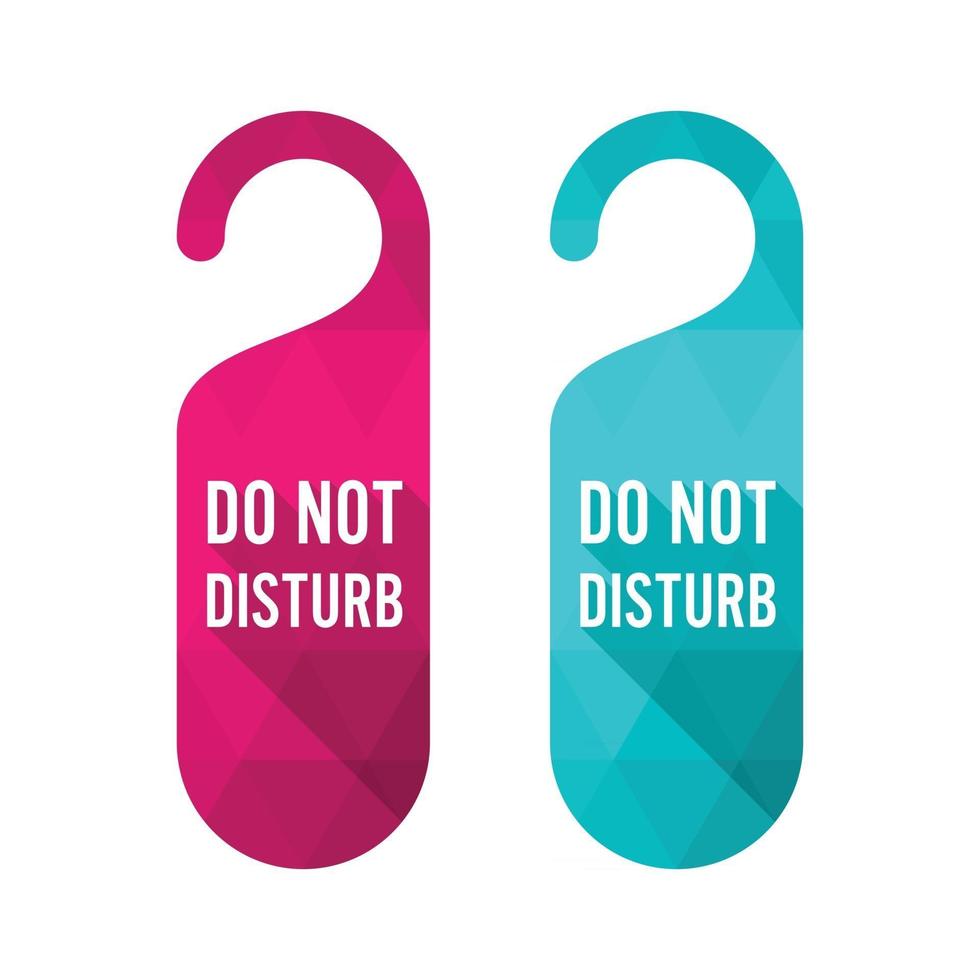 Door hanger sign. do not disturb. Vector illustration