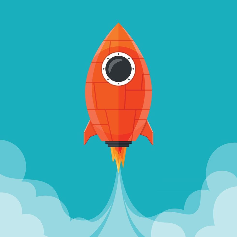 Rocket creative design. Vector illustration