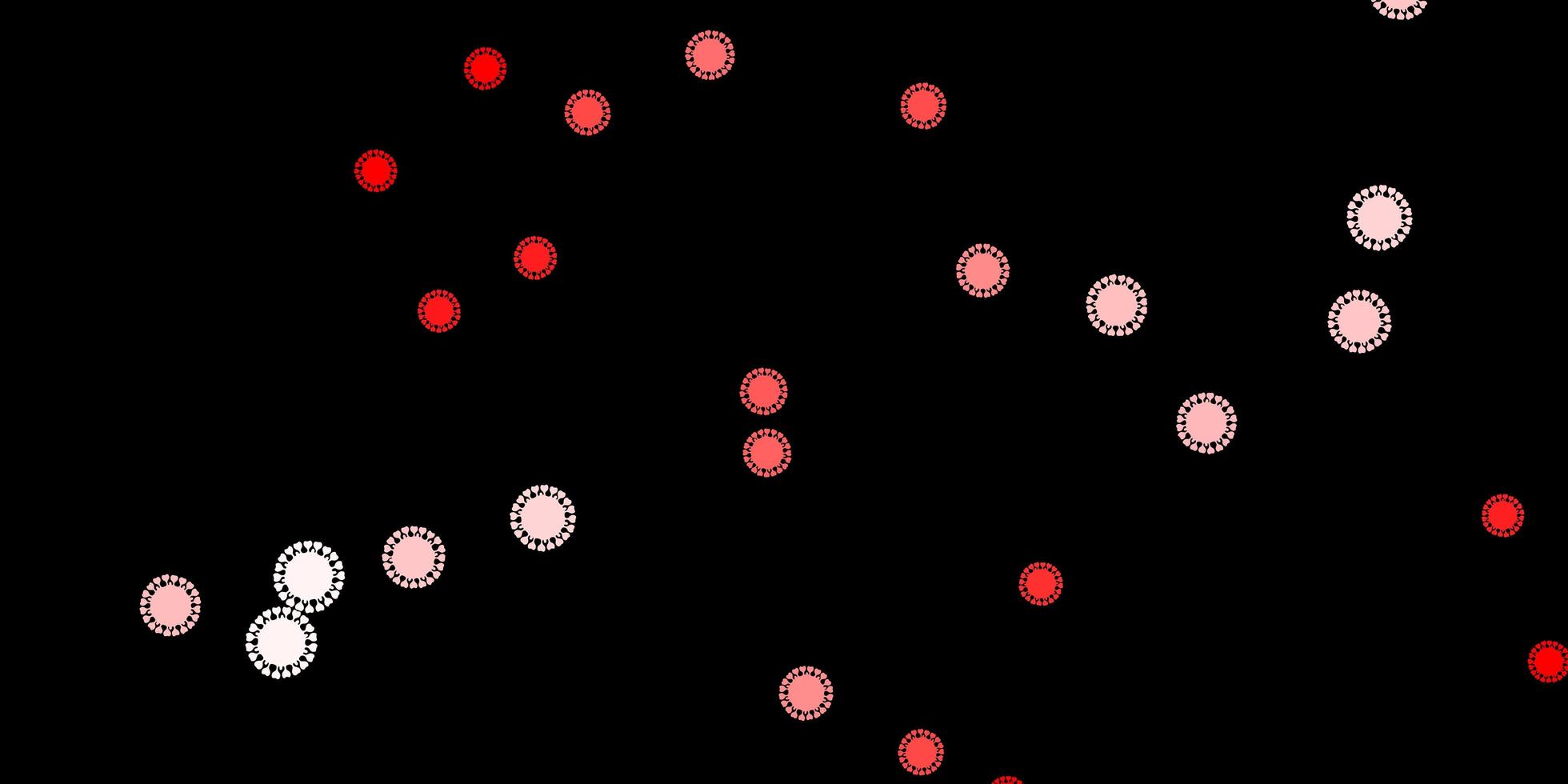 plantilla de vector rojo oscuro con signos de gripe.