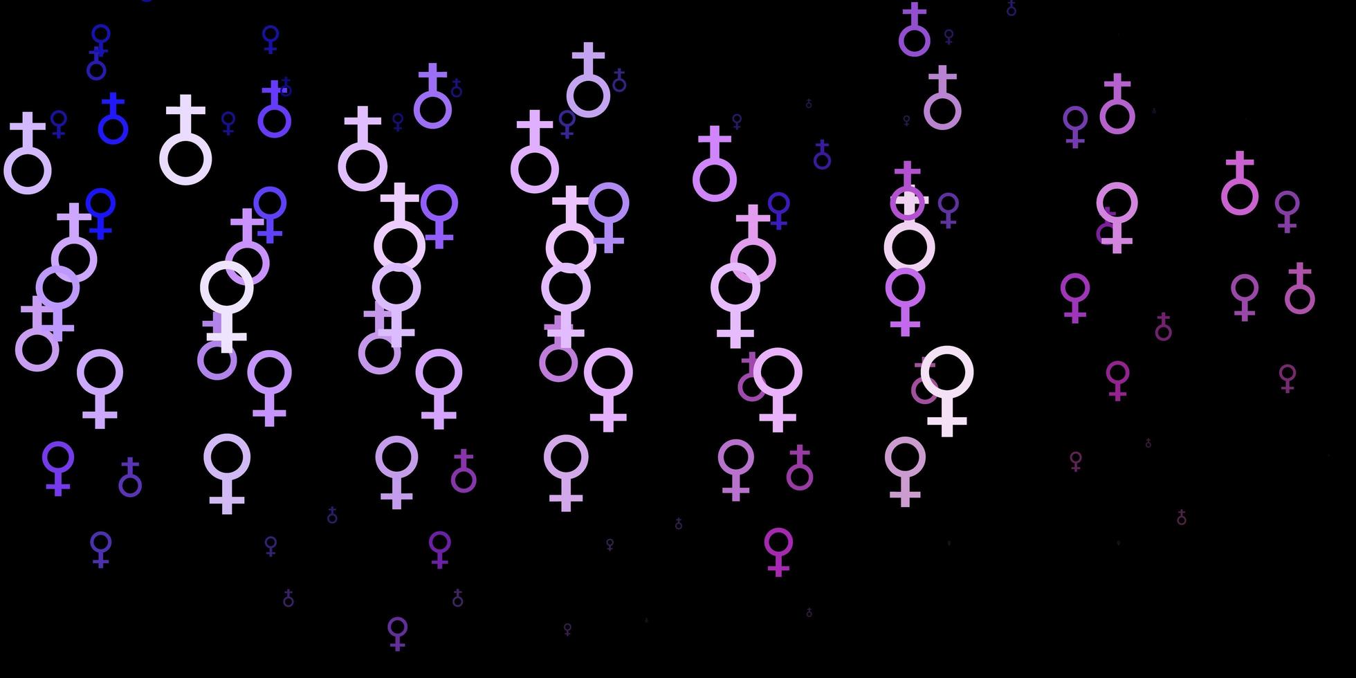 Light Purple vector background with woman symbols.