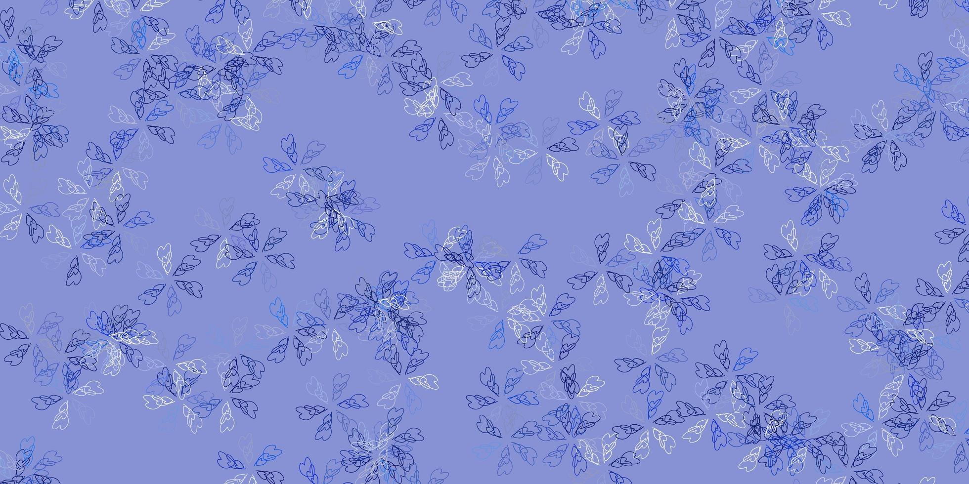 Fondo abstracto de vector azul claro con hojas.