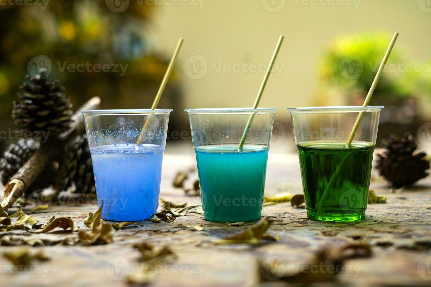Epoxy resin in cup for casting stabilizing wood photo