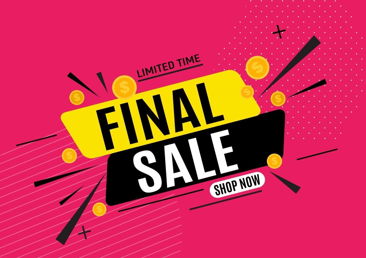 Final sale banner poster. Vector illustration