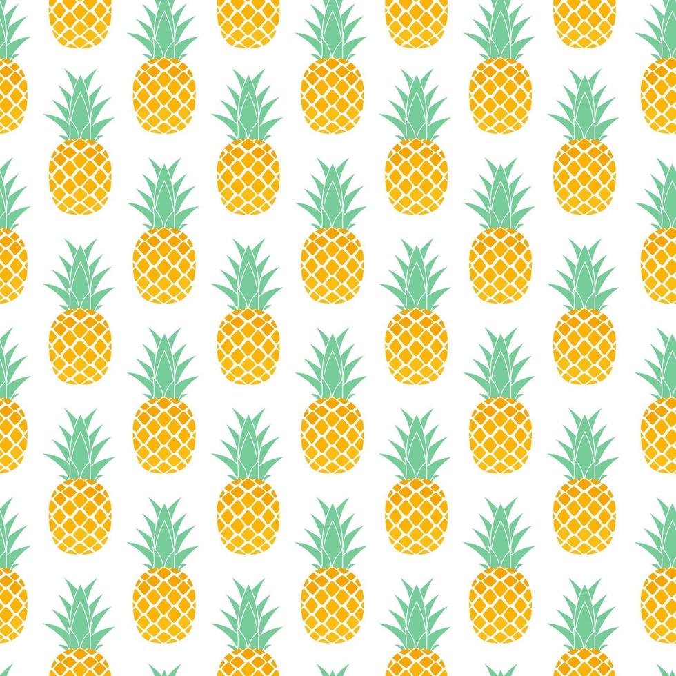 Tropic fruit Pineapple seamless pattern background design. Vector Illustration