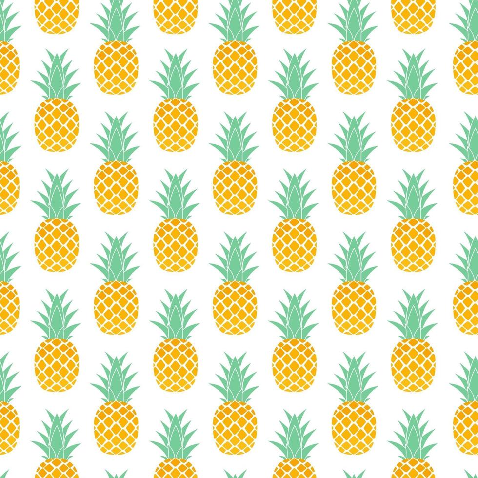 Tropic fruit Pineapple seamless pattern background design. Vector Illustration