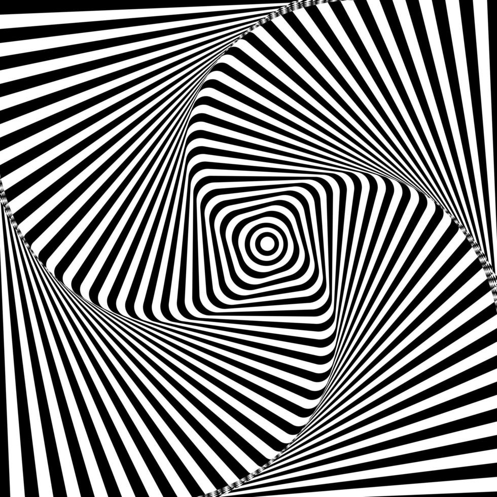 fondo hipnótico en blanco y negro. ilustración vectorial vector
