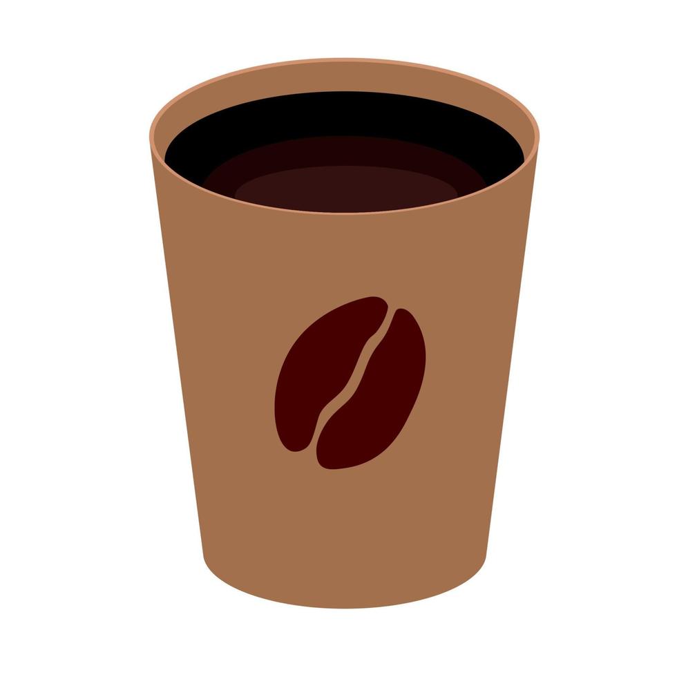 Simple Cup of black coffee icon. Vector Illustration EPS10