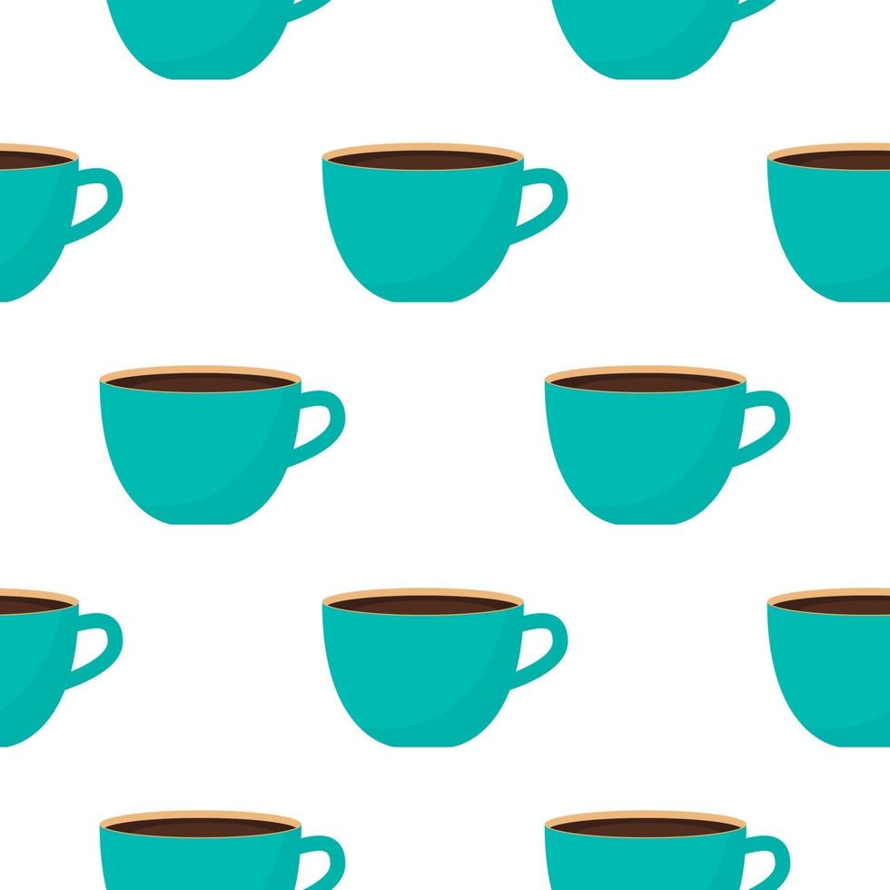 Seamless Pattern Background with Cup of Coffee. Vector Illustration