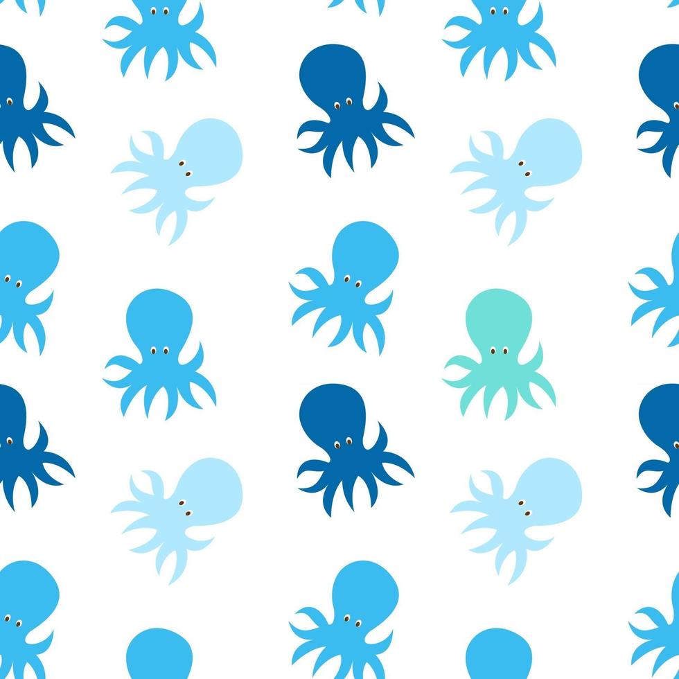 Little cute octopus seamless pattern background. Vector Illustration EPS10