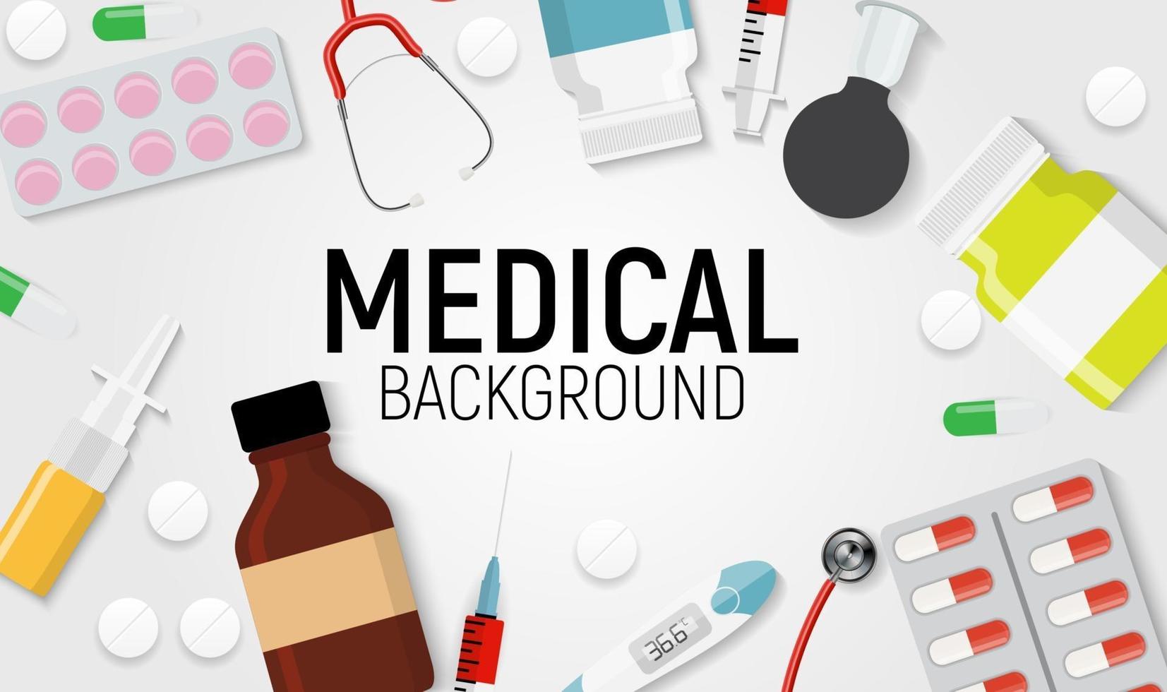 Health Medical  Background with Place for Text. Vector Illustration
