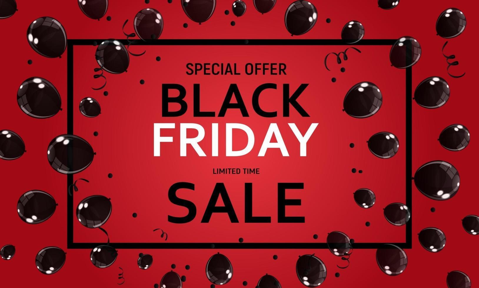 Black Friday Sale Banner Template. Vector Illustration