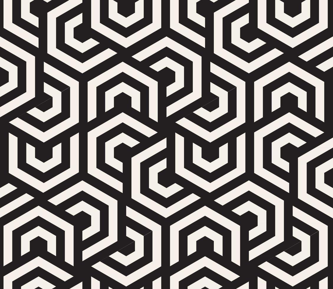 Black and white hypnotic background. Abstract Seamless Pattern. Vector illustration