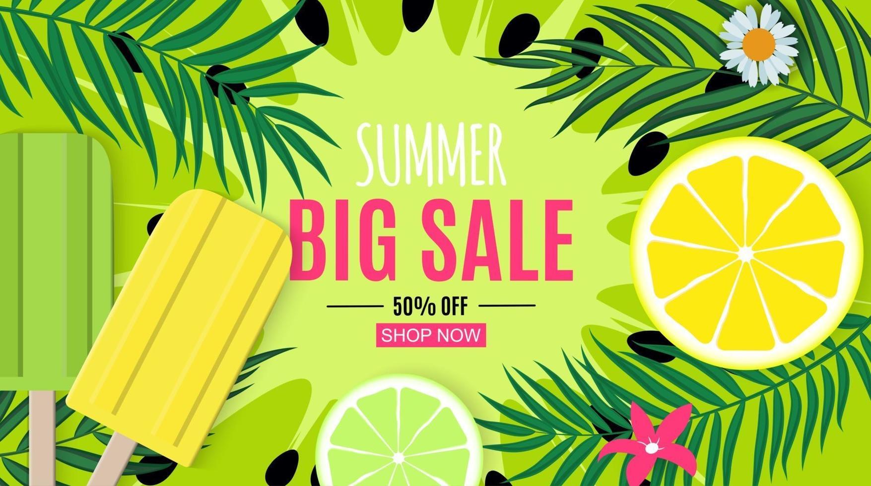 Abstract Summer Sale Background. Vector Illustration