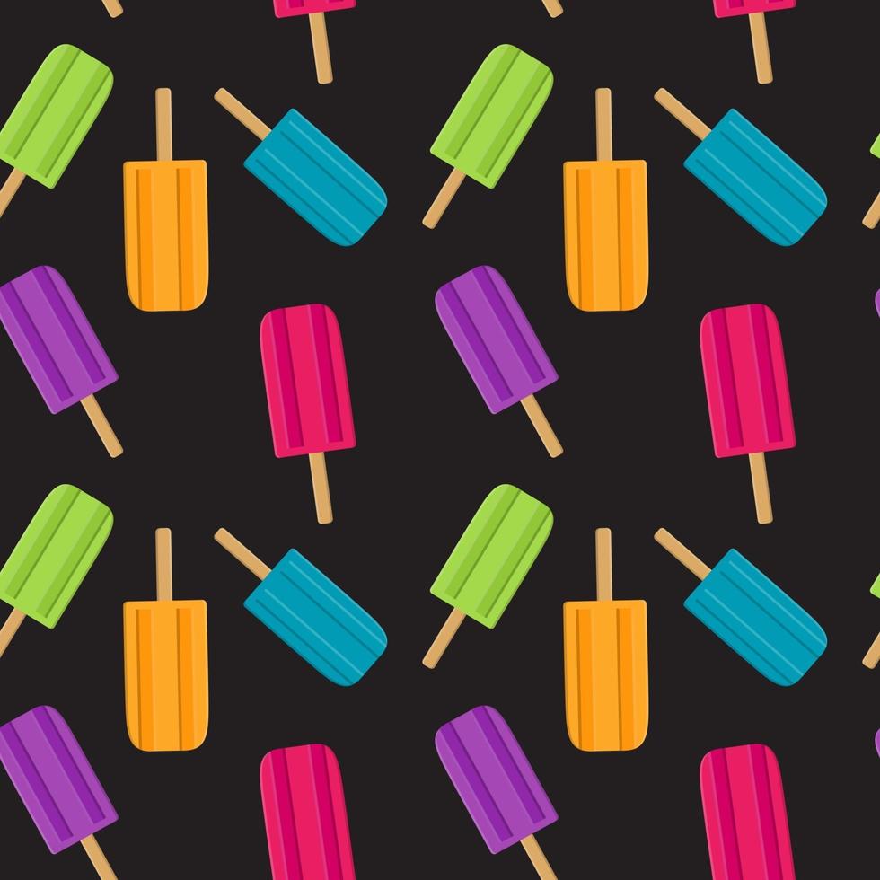 Abstract Summer Seamless Pattern Background with Ice Cream. Vector Illustration