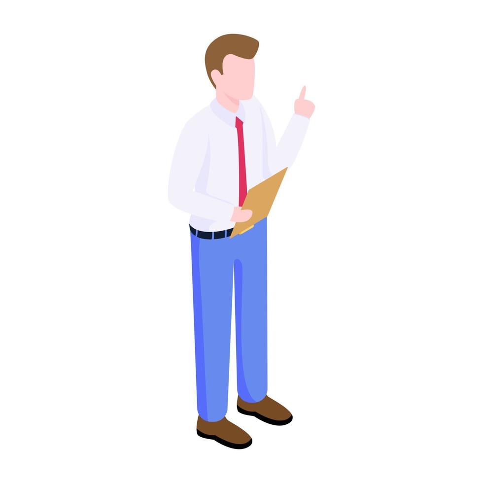 Businessman with paper vector