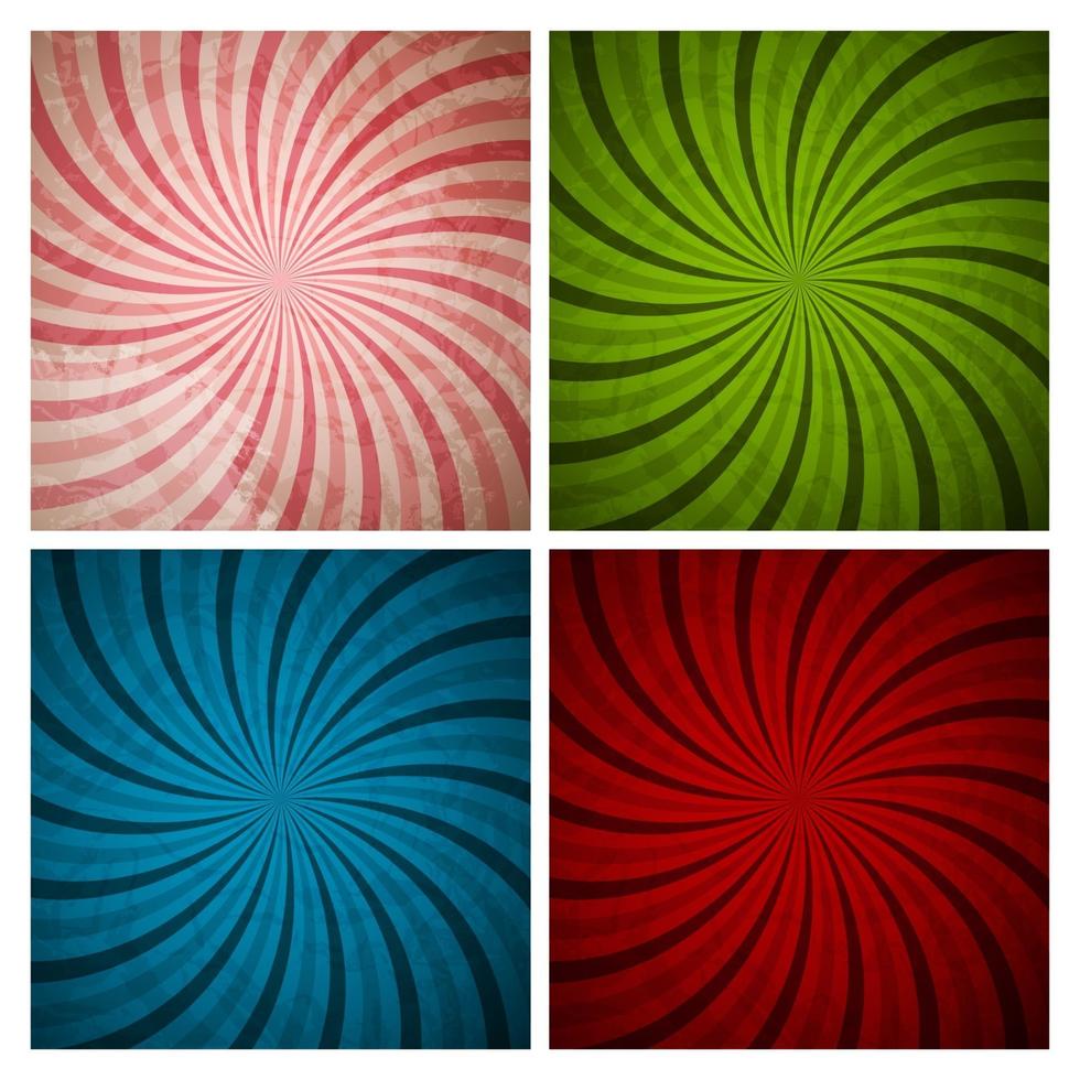 Abstract Hypnotic Background Collection Set. Vector Illustration