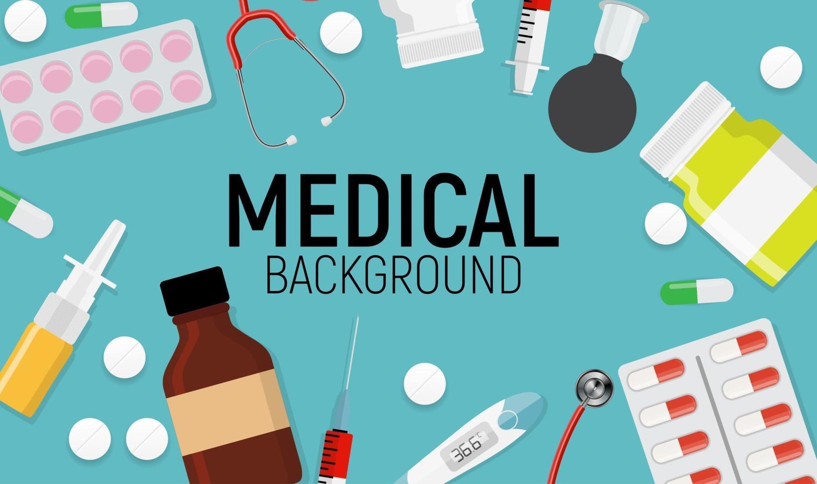 Health Medical  Background with Place for Text. Vector Illustration