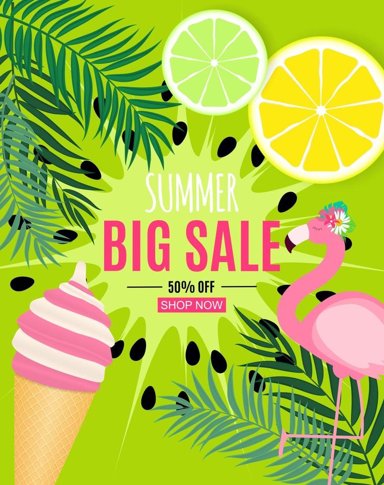 Abstract Summer Sale Background. Vector Illustration