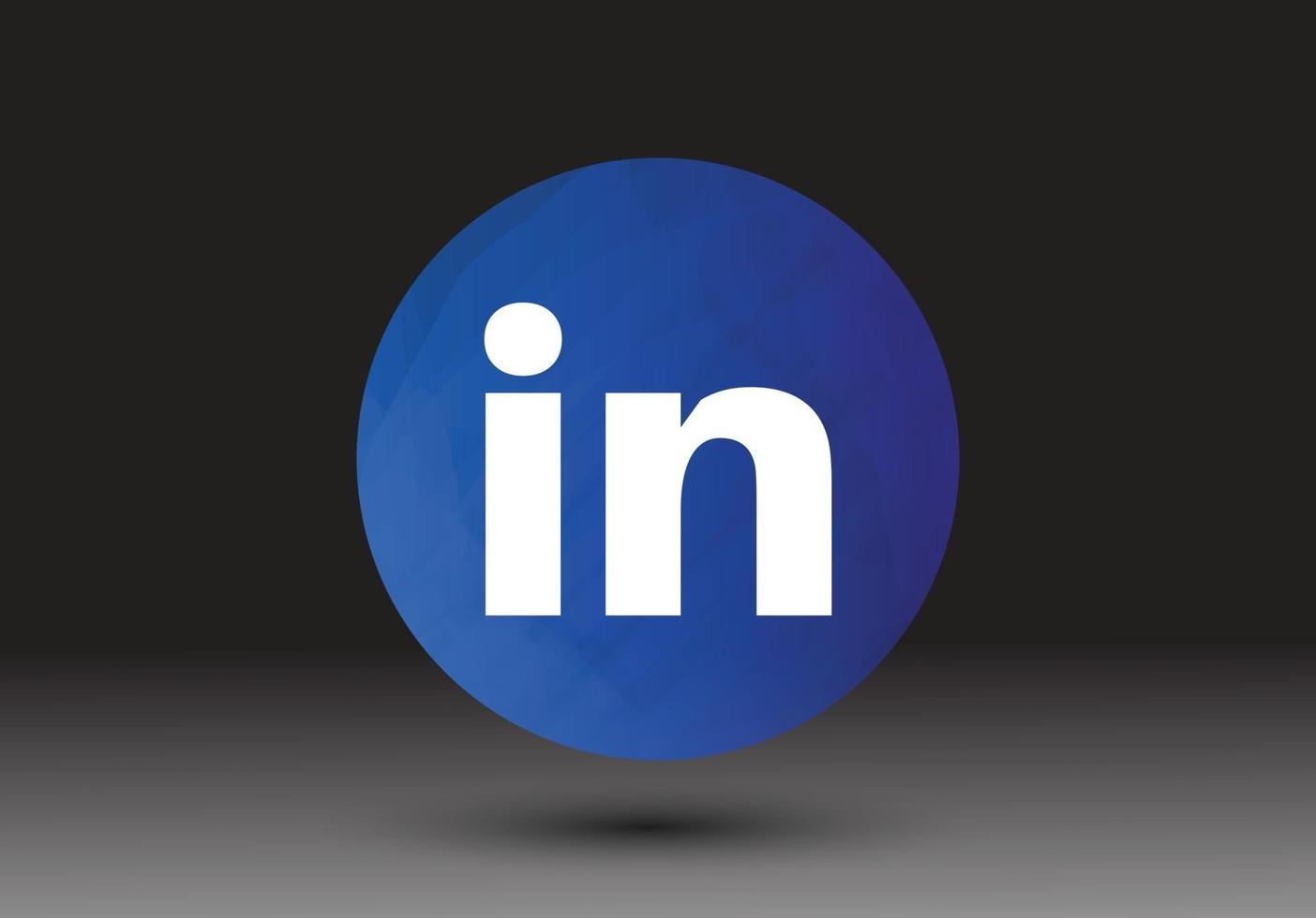 social media 3d linkedin render icon vector