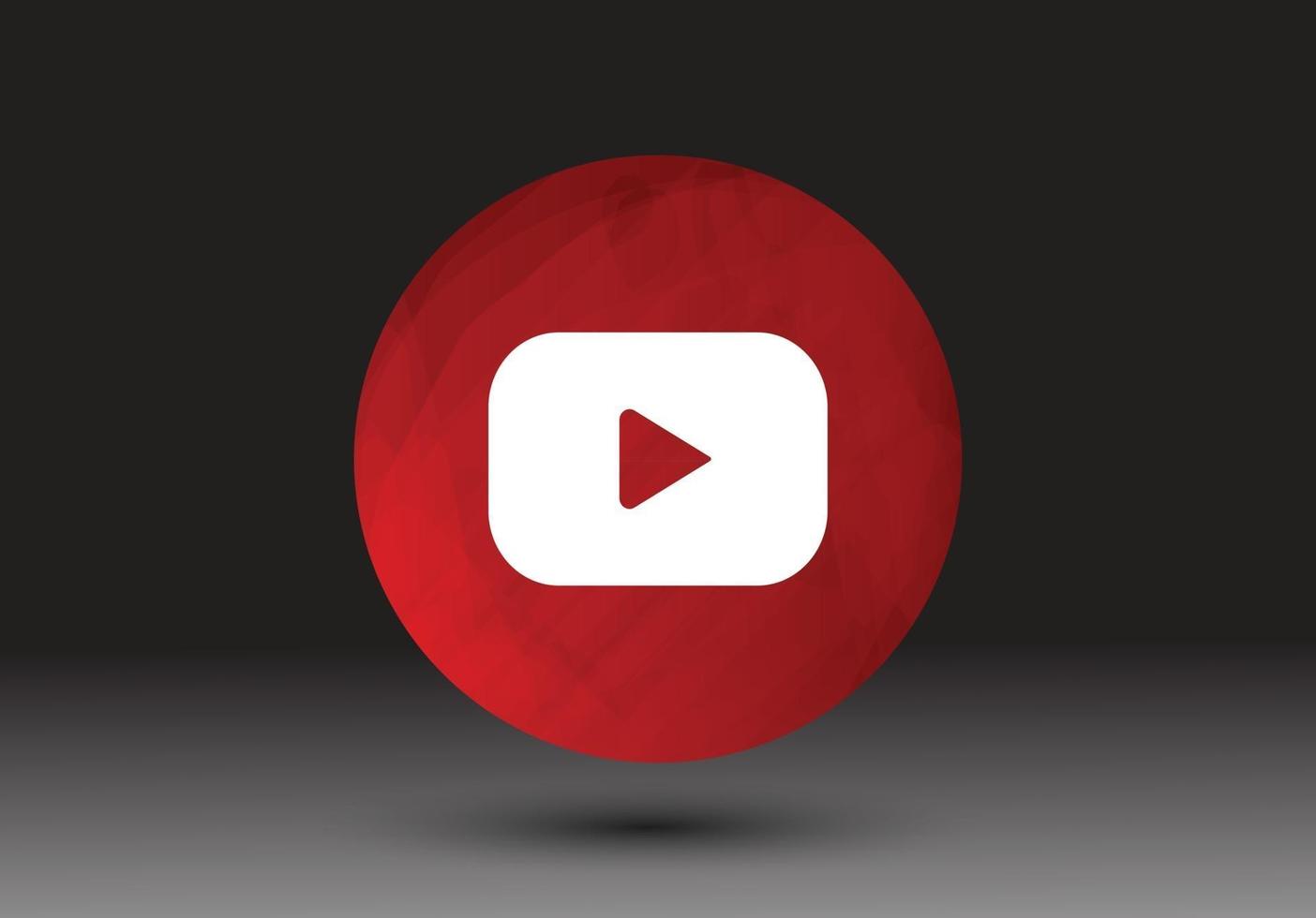 social media youtube icon vector