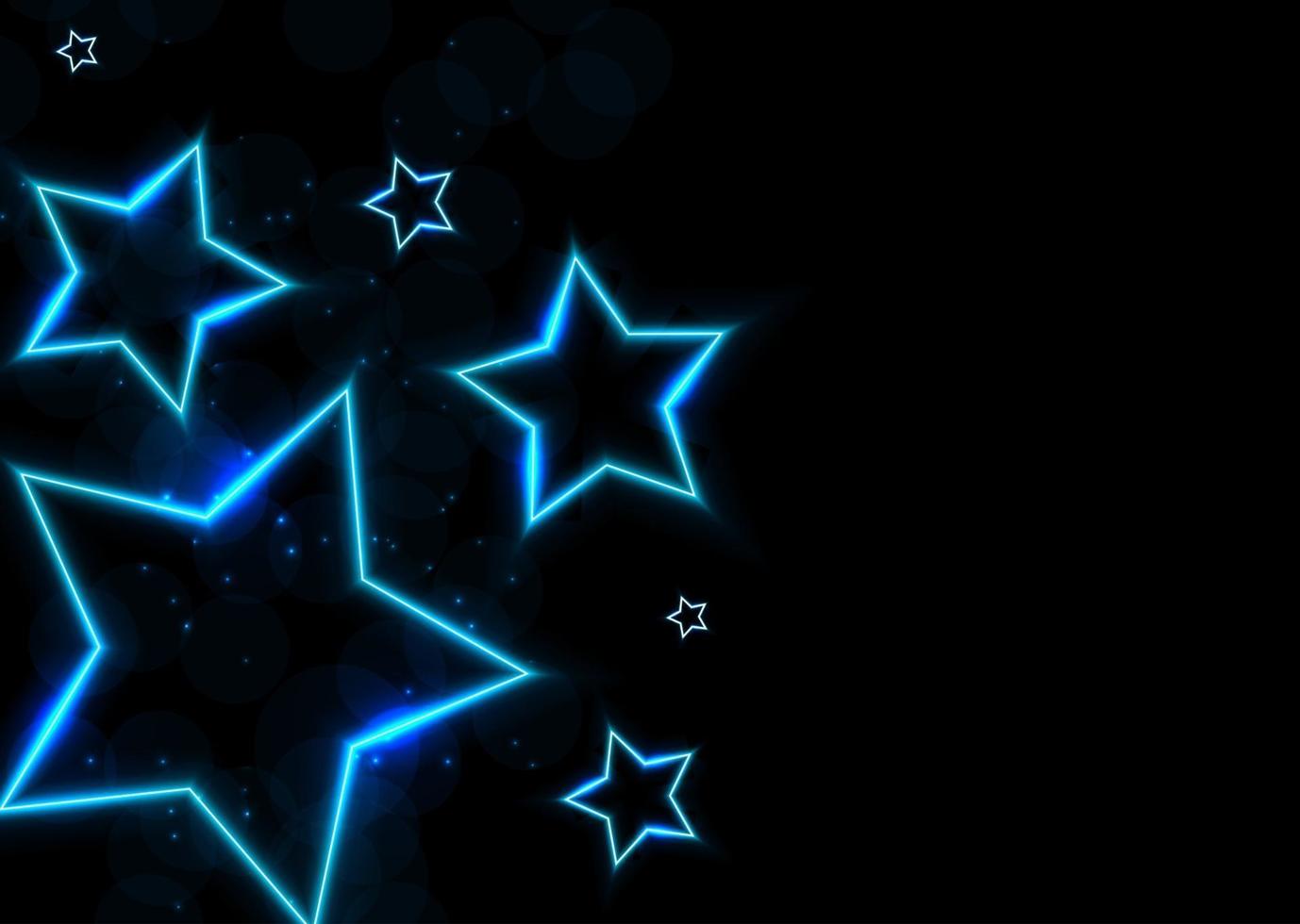 Abstract Glossy Neon Star Background. Vector Illustration