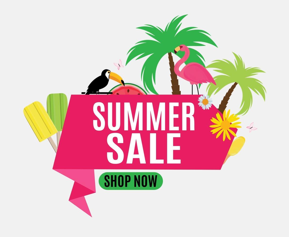 Abstract Summer Sale Background. Vector Illustration