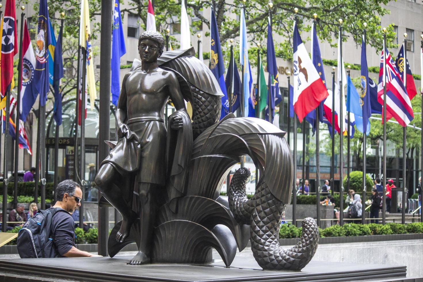 Statue at Rockefeller Plaza, New York, 2017 photo