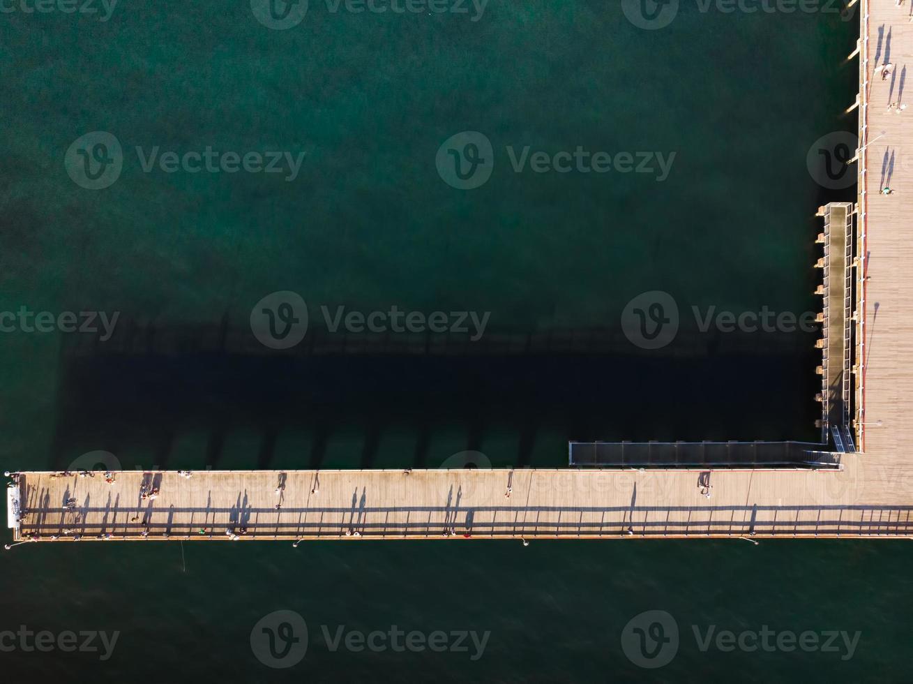 Aerial view of Palanga pier bridge, Lithuania photo