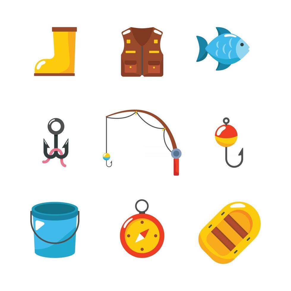 icono de pesca de verano vector