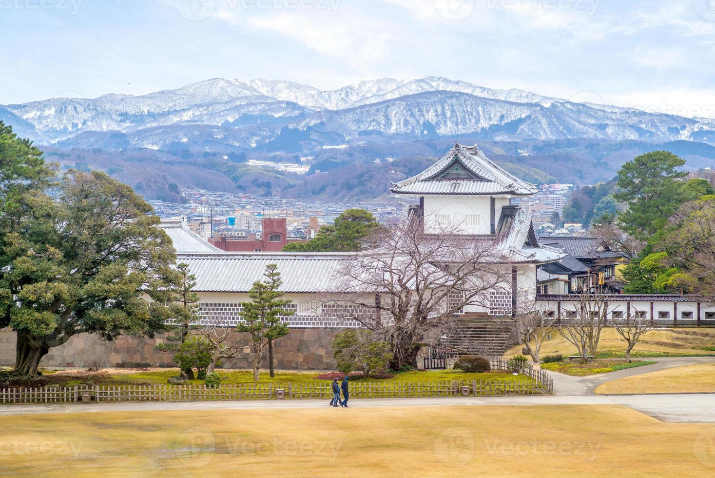 View of Kanazawa castle with Mountain Utatsu photo