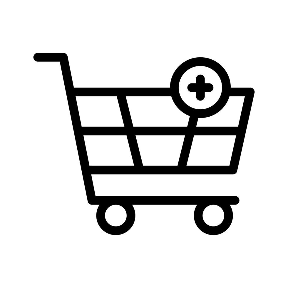 Add to cart icon vector