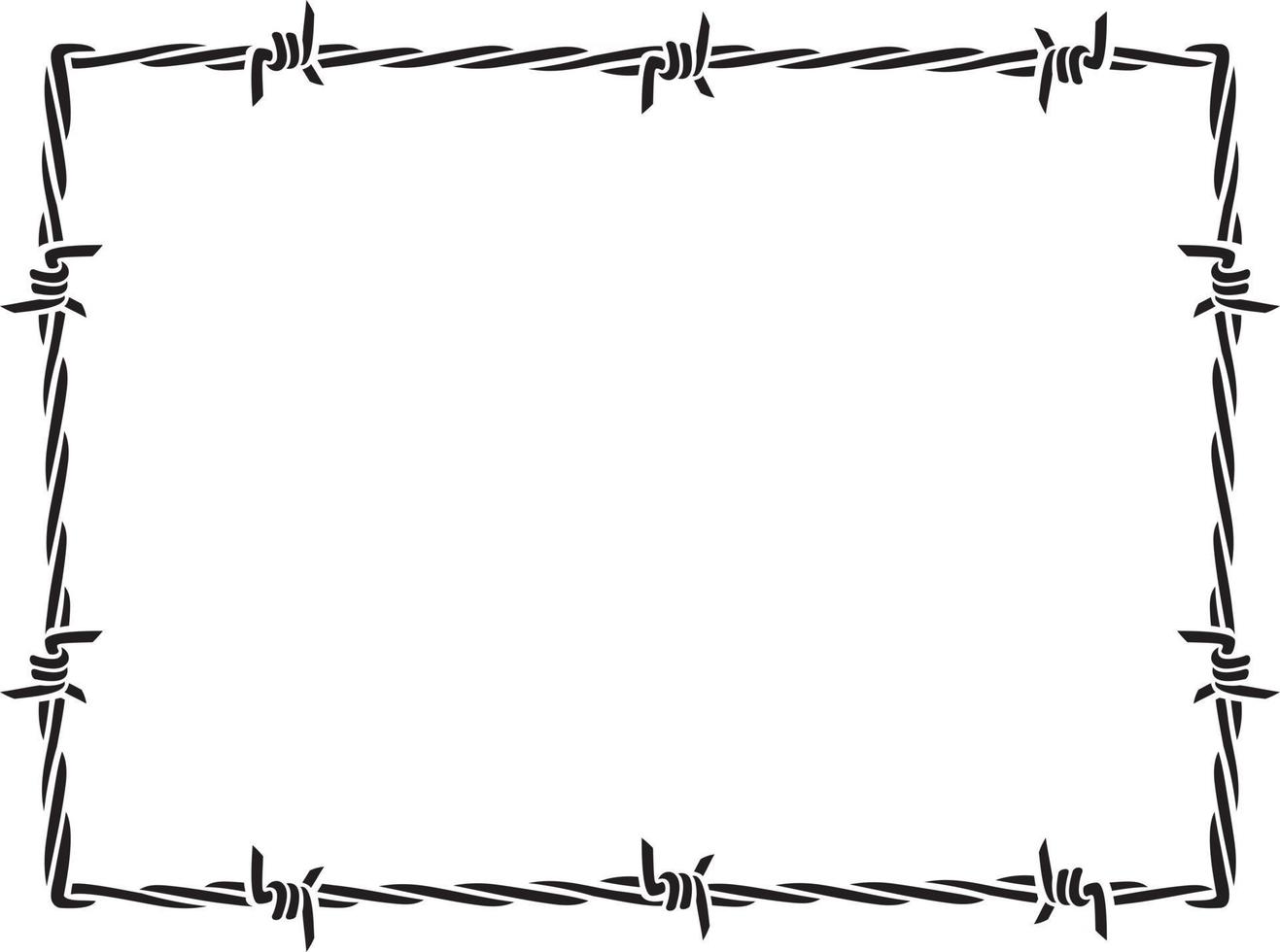 Barbed wire frame vector