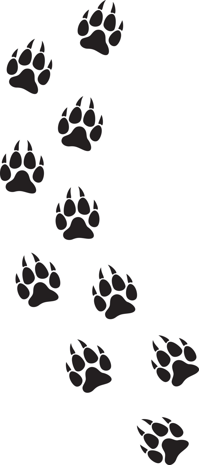 Printable Wolf Paw Print