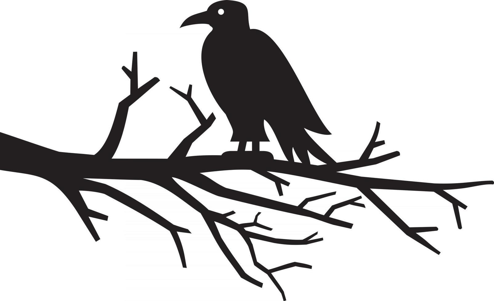 Black Raven Flat vector