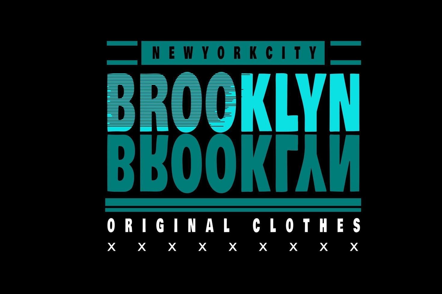 new york city brooklyn typography design vector