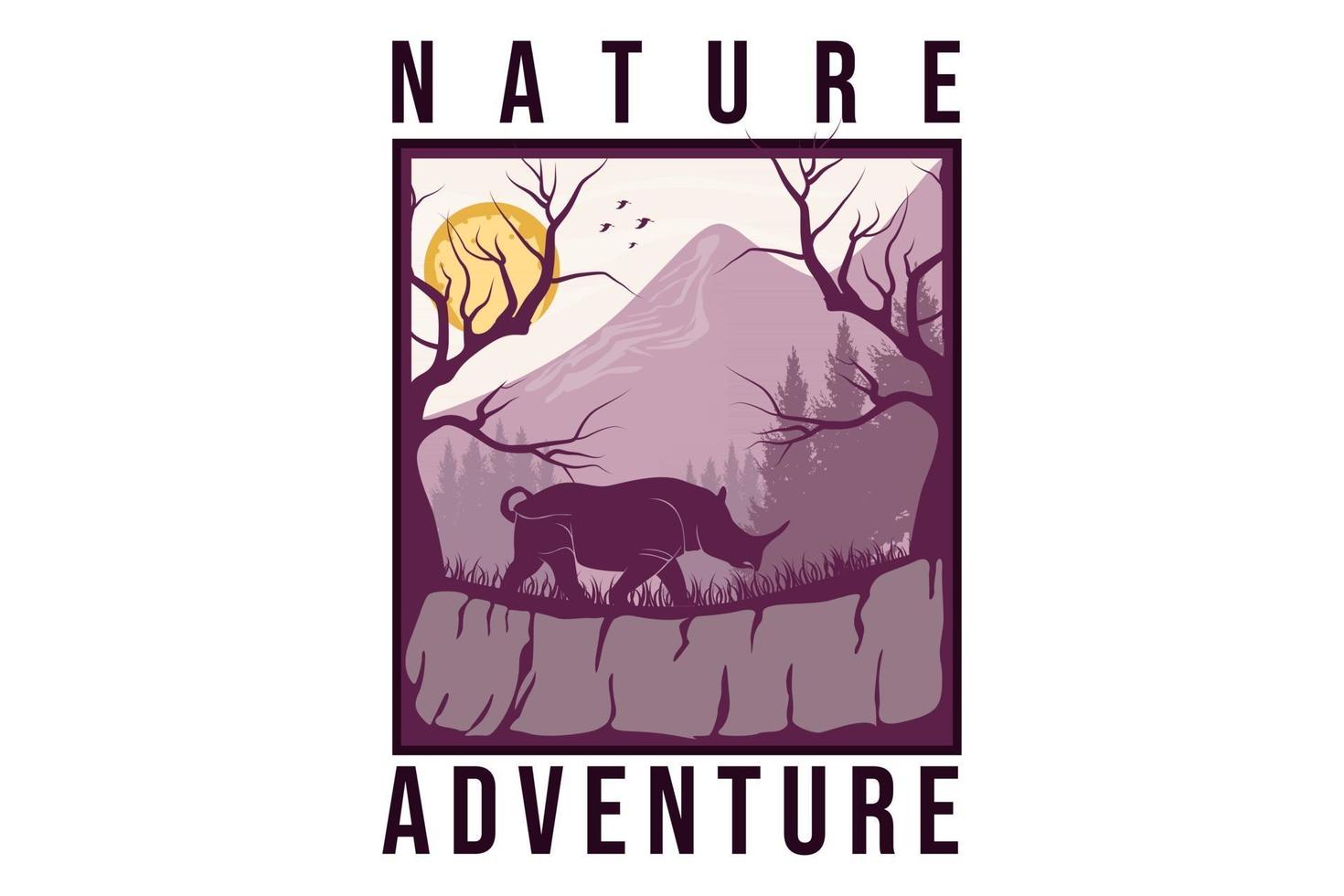 nature adventure flat illustration design vector