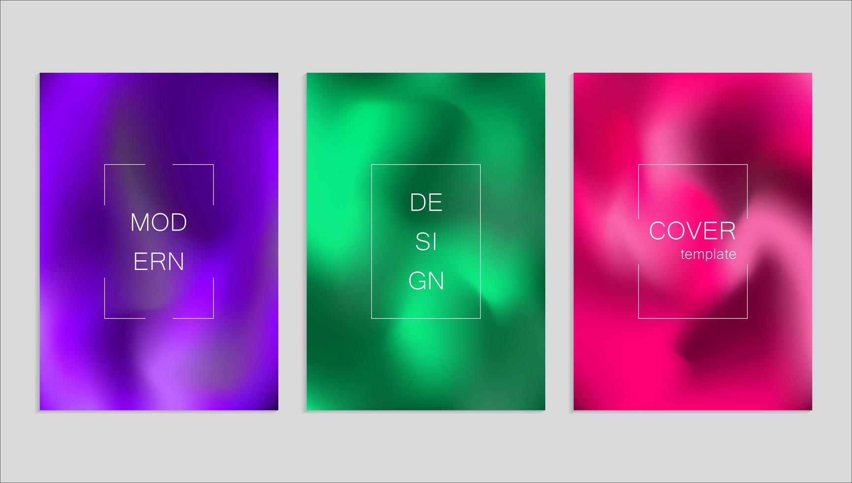Minimal abstract vector fuid cover design template. Holography gradient background. Vector templates for placards, banners, flyers, presentations and reports