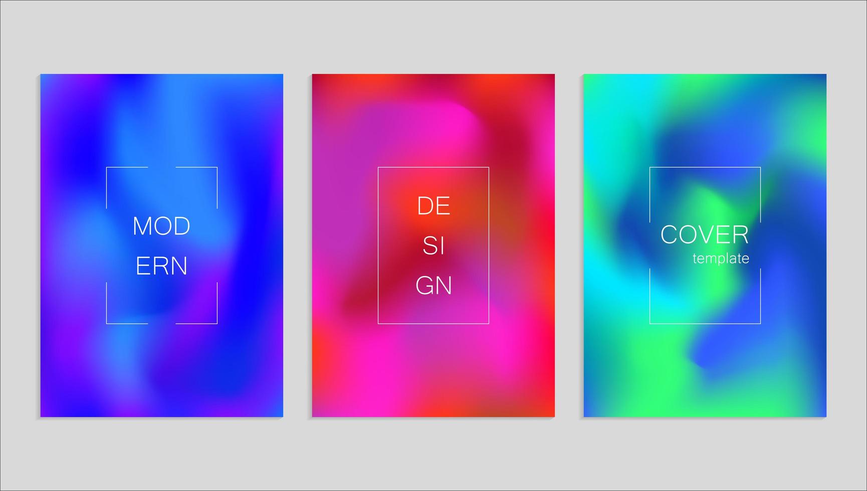 Minimal abstract vector fuid cover design template. Holography gradient background. Vector templates for placards, banners, flyers, presentations and reports