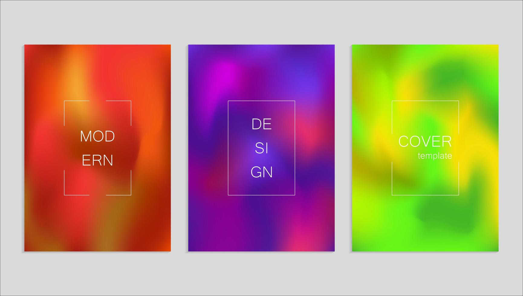 Minimal abstract vector fuid cover design template. Holography gradient background. Vector templates for placards, banners, flyers, presentations and reports