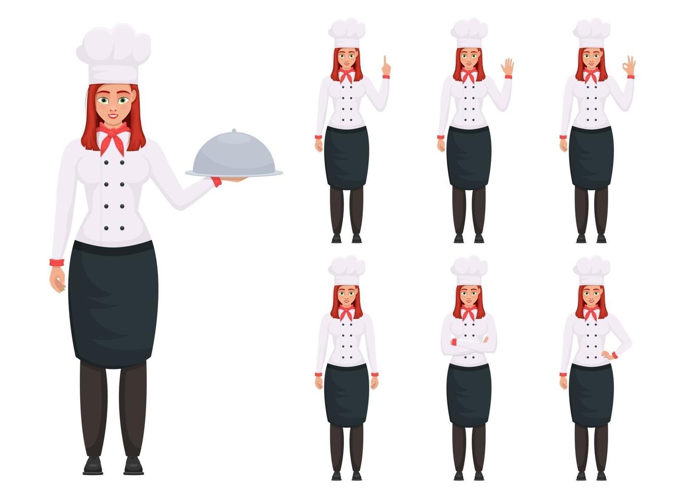 Chef woman vector design illustration isolated on white background