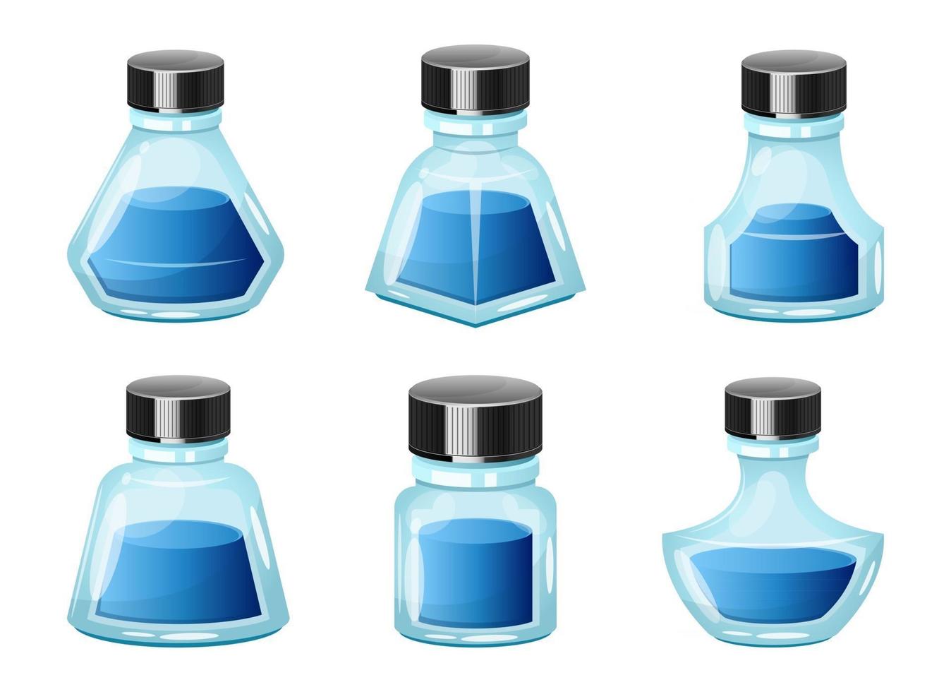 Ilustración de diseño de vector de botella de tinta aislado sobre fondo blanco