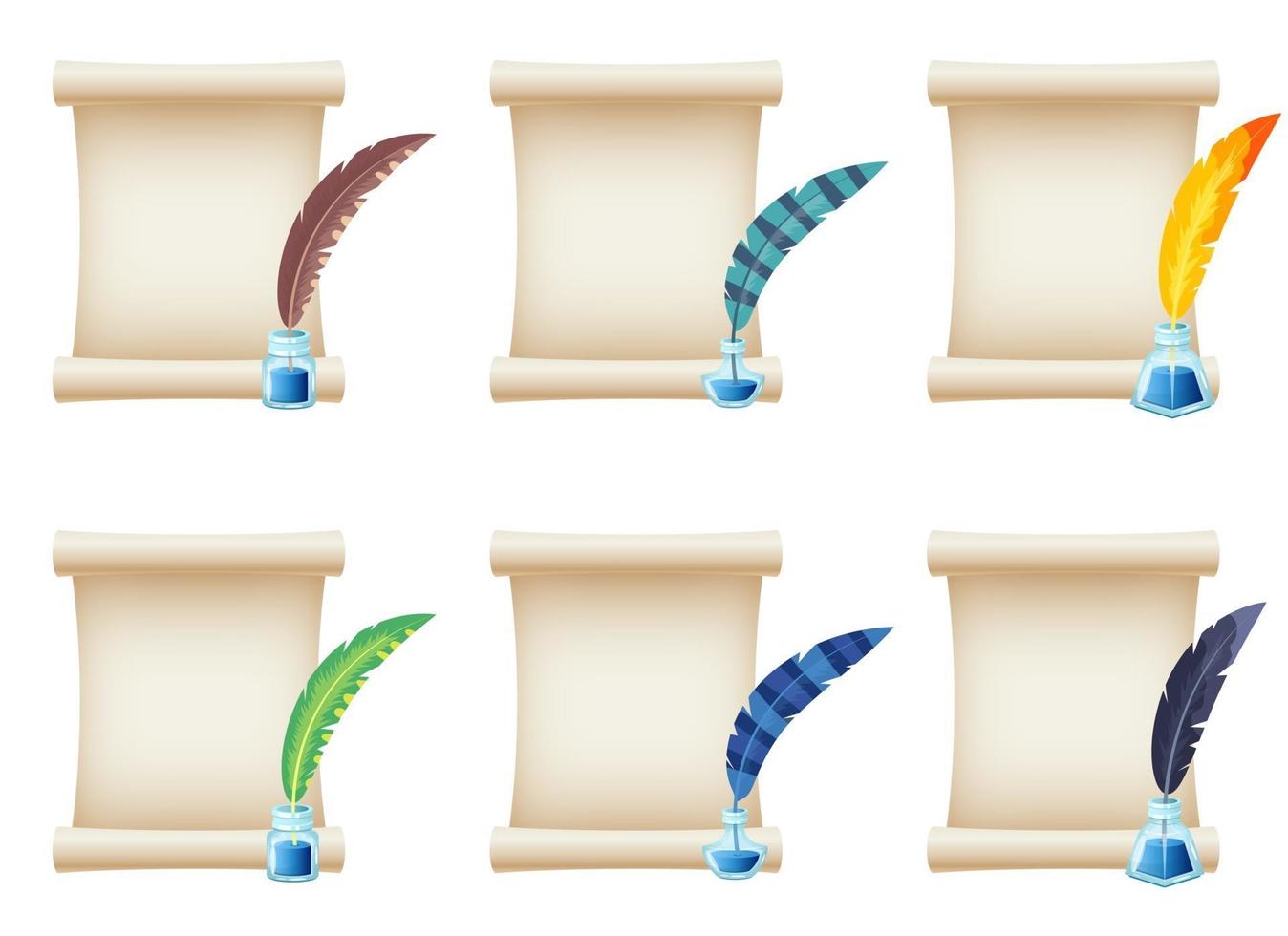 Paper scroll vector design illustration isolated on white background