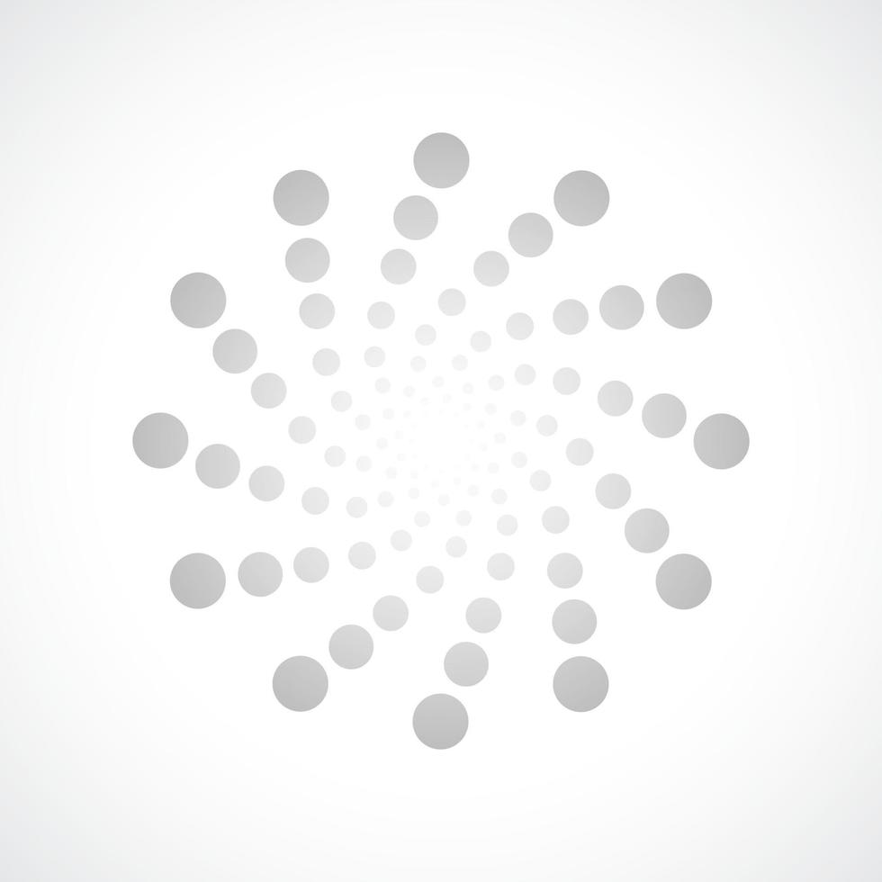 Black abstract vector circle frame halftone dots logo emblem design. Round border Icon using circle dots texture.Vector illustration EPS 10