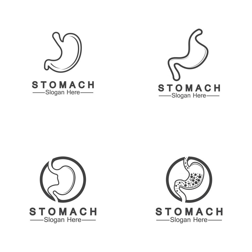 Stomach logo and symbol vector